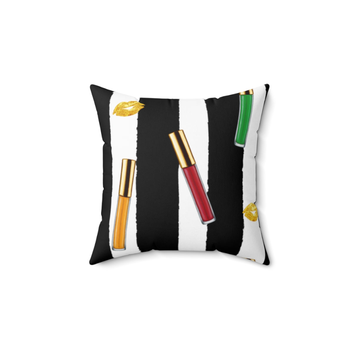 Chic Lipstick Pattern Pillow Modern Home Decor & Gift Idea